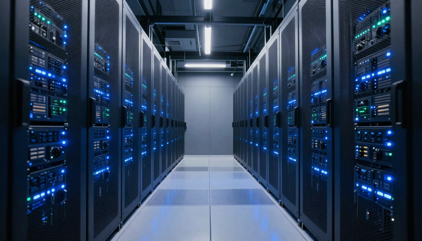 Hyperscale data center aisle